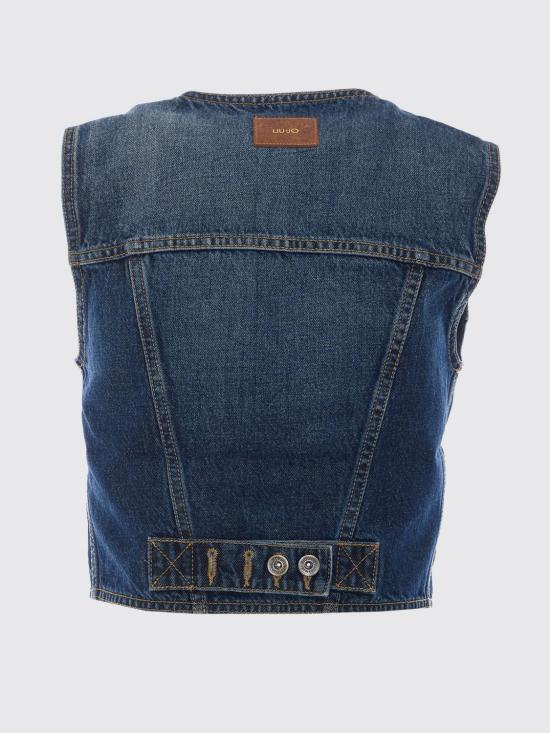 26FW 리우조 탑 UF6502D0398 79158 Blue - LIU JO