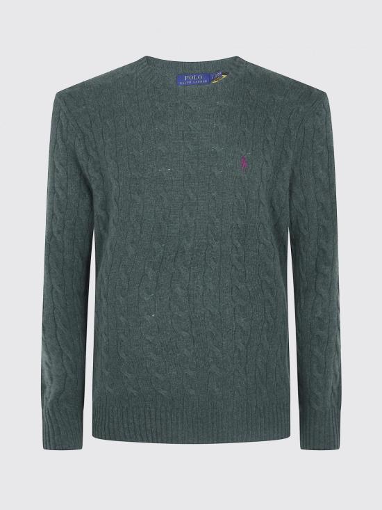 26FW 폴로 랄프로렌 케이블 니트 스웨터 710876762 507 Green - POLO RALPH LAUREN