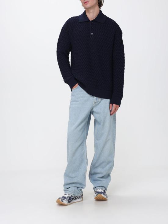 26FW 보테가베네타 폴로 티셔츠 A000K9V6UI0 4071 Blue - BOTTEGA VENETA