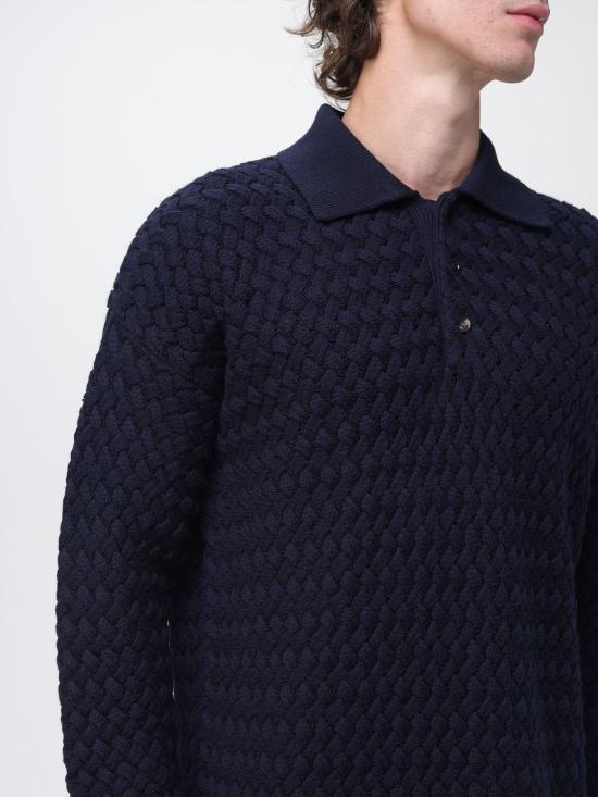 26FW 보테가베네타 폴로 티셔츠 A000K9V6UI0 4071 Blue - BOTTEGA VENETA