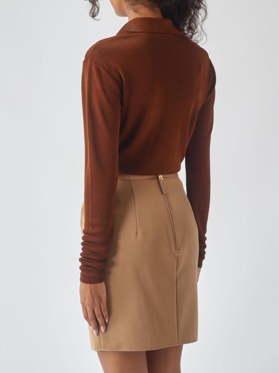 26FW 엘리자베타프랜치 탑 BK03S66E2 FK3 Brown - ELISABETTA FRANCHI