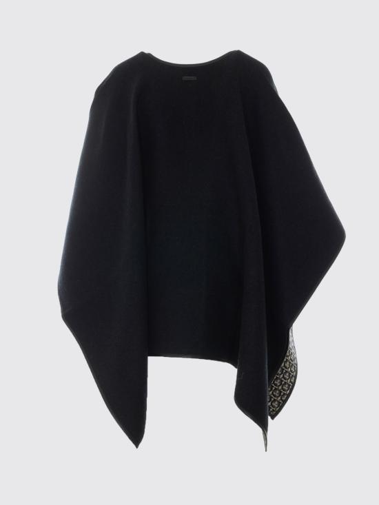 26FW 살바토레 페라가모 간치니 자카드 케이프 327984 724428 NERO Black - SALVATORE FERRAGAMO