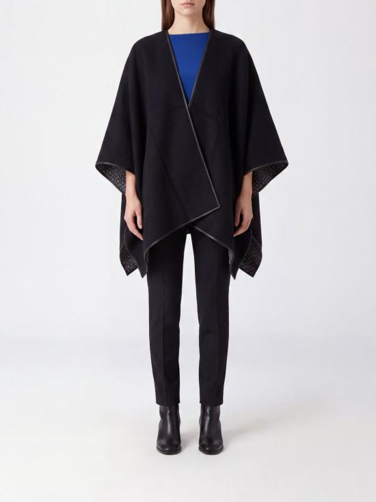 26FW 살바토레 페라가모 간치니 자카드 케이프 327984 724428 NERO Black
