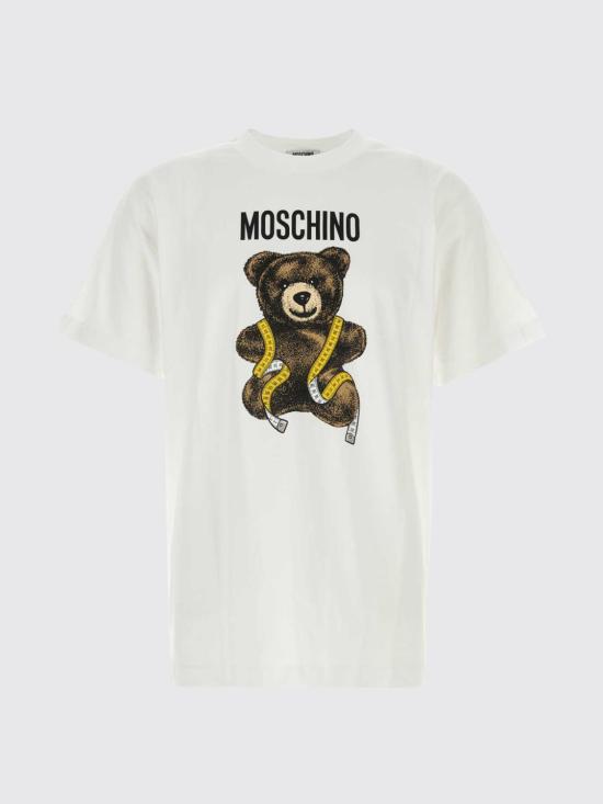 26FW 모스키노 반팔 티셔츠 07105241 1001 White - MOSCHINO