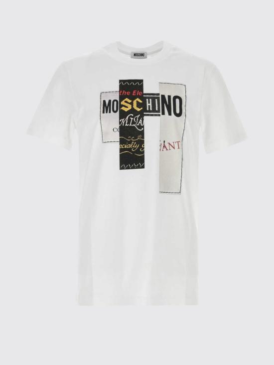 26FW 모스키노 반팔 티셔츠 07315241 1001 White - MOSCHINO