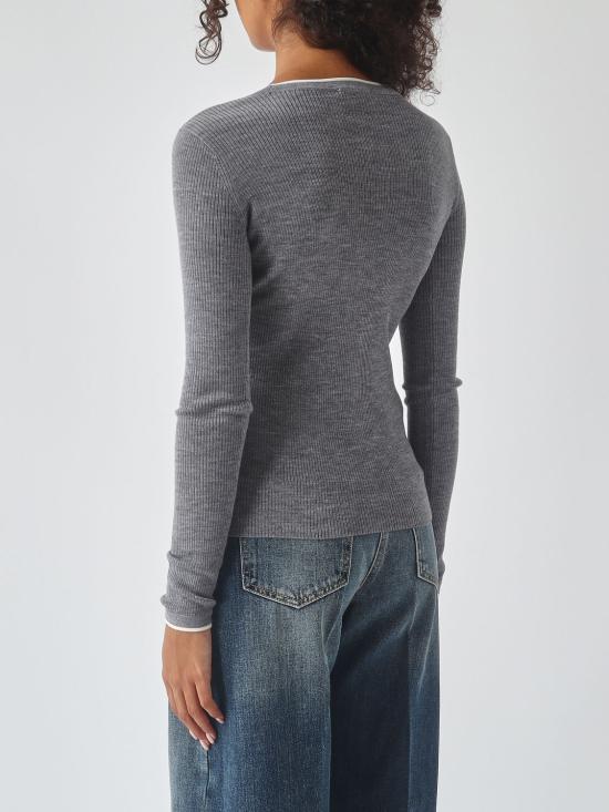 26FW 엘리자베타프랜치 스웨터 MK16B66E2 G41 Grey - ELISABETTA FRANCHI