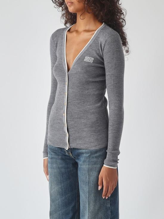 26FW 엘리자베타프랜치 스웨터 MK16B66E2 G41 Grey - ELISABETTA FRANCHI