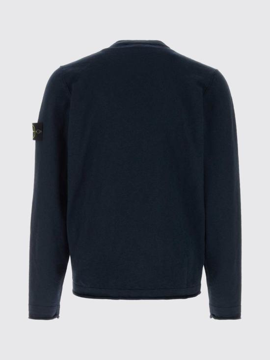 26FW 스톤 아일랜드 오가닉 코튼 앤 나일론 크루넥 점퍼 스몰 롤 피니쉬스 5100052S00B0 V0020 Navy - STONE ISLAND