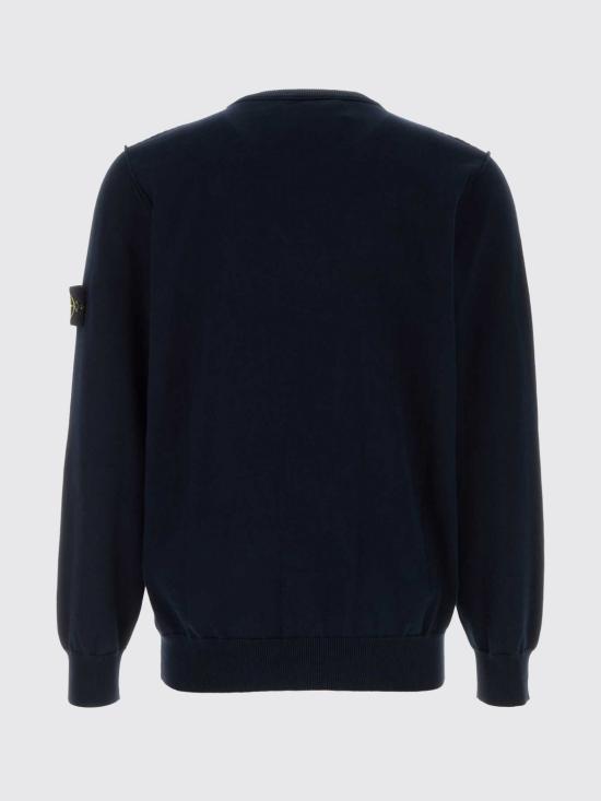 26FW 스톤 아일랜드 소프트 오가닉 코튼 롤드 엣지 심 크루넥 점퍼 5100053S00B2 V0020 Navy - STONE ISLAND