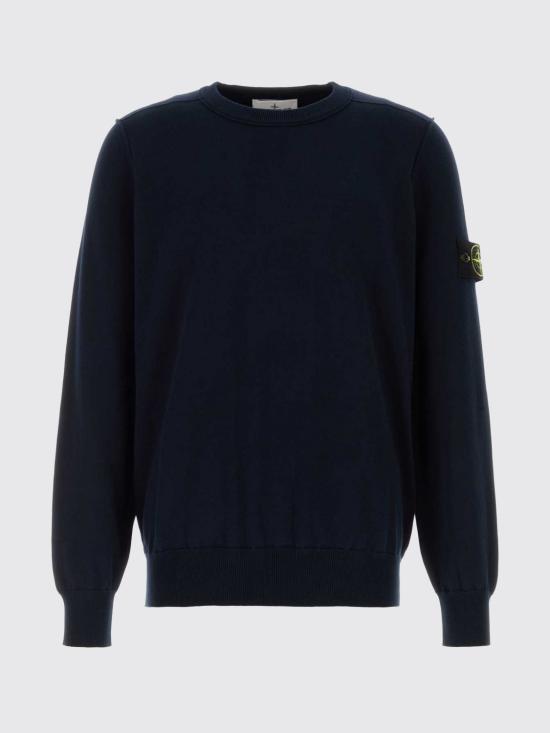26FW 스톤 아일랜드 소프트 오가닉 코튼 롤드 엣지 심 크루넥 점퍼 5100053S00B2 V0020 Navy - STONE ISLAND