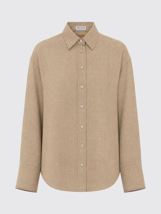 26FW 브루넬로 쿠치넬리 셔츠 MG550M1M06 C1131 Beige - BRUNELLO CUCINELLI