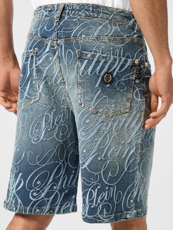 26FW 필립 플레인 숏팬츠 PAECMDT4070PDE004N 07TC Denim - PHILIPP PLEIN