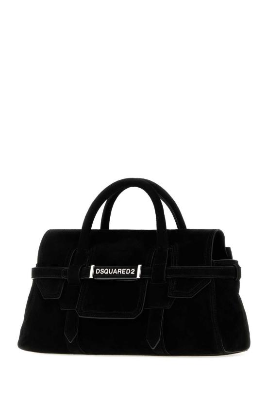  디스퀘어드2 가방 Dsquared2 스웨이드 트윈 핸드백 블랙 - DSQUARED2