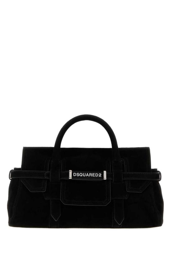  디스퀘어드2 가방 Dsquared2 스웨이드 트윈 핸드백 블랙