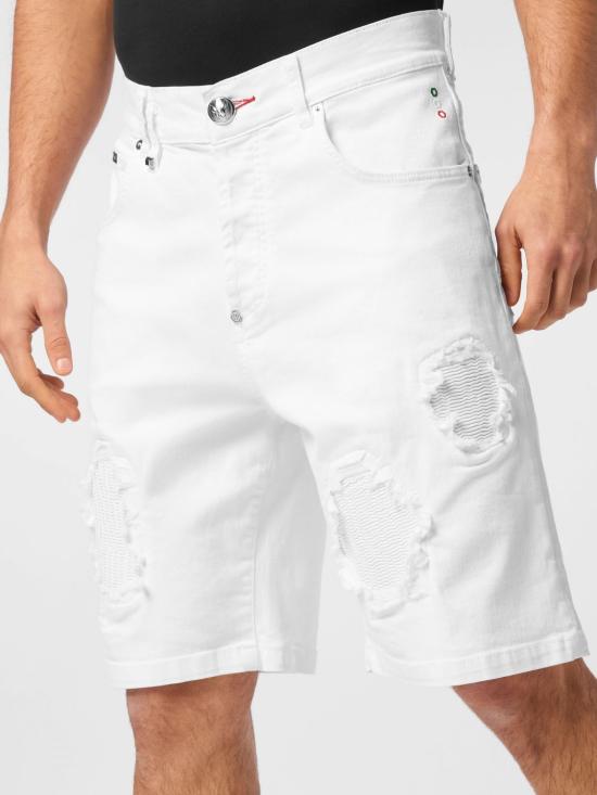 26FW 필립 플레인 숏팬츠 PAECMDT4059PDE004N 01SO White - PHILIPP PLEIN