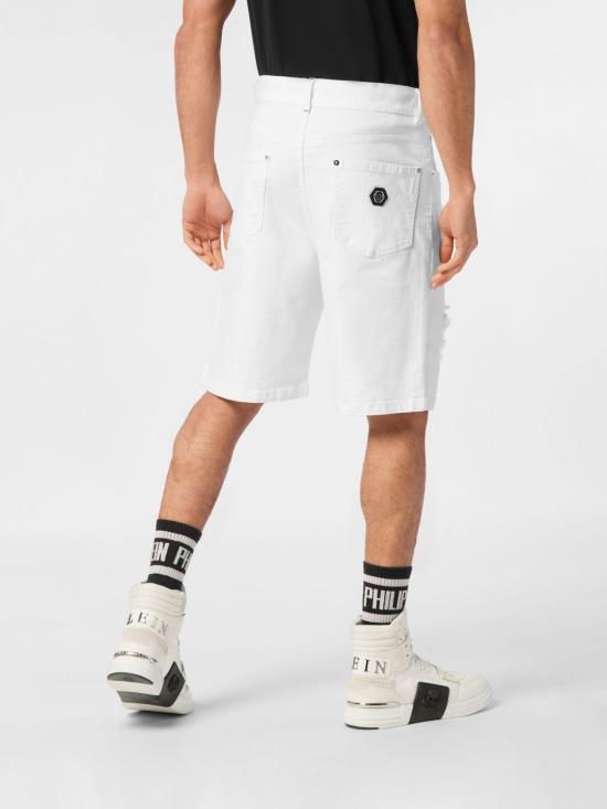 26FW 필립 플레인 숏팬츠 PAECMDT4059PDE004N 01SO White - PHILIPP PLEIN