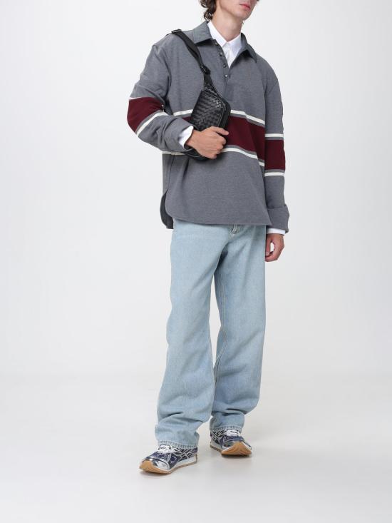 26FW 보테가베네타 폴로 티셔츠 871584V6SD0 2649 Grey - BOTTEGA VENETA