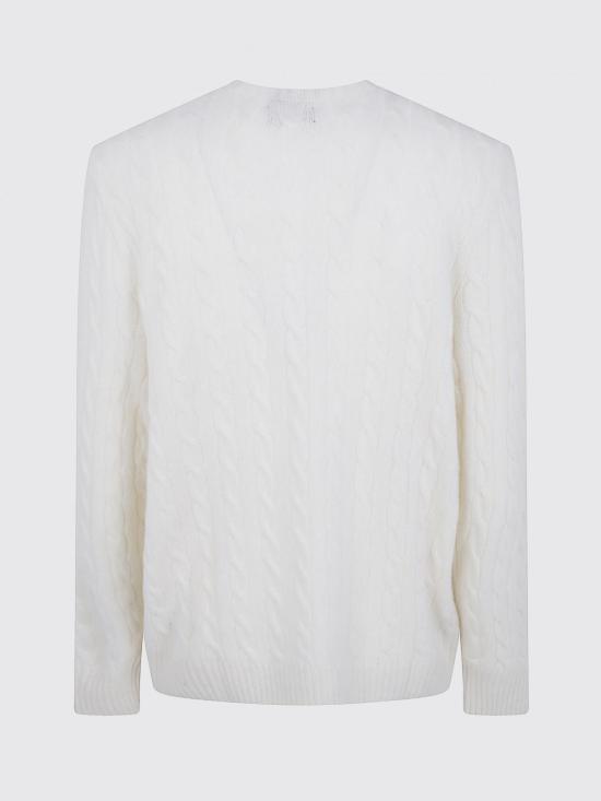 26FW 폴로 랄프로렌 케이블 니트 스웨터 710876762 010 White - POLO RALPH LAUREN