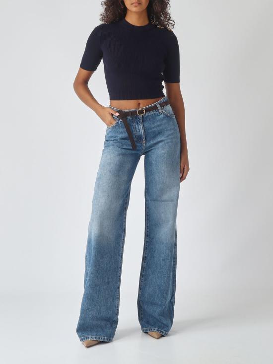26FW 엘리자베타프랜치 스웨터 MK02S66E2 H88 Blue - ELISABETTA FRANCHI