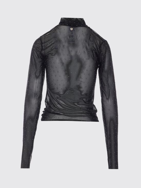 26FW 리우조 탑 CF6213J4966 Q9822 Black - LIU JO
