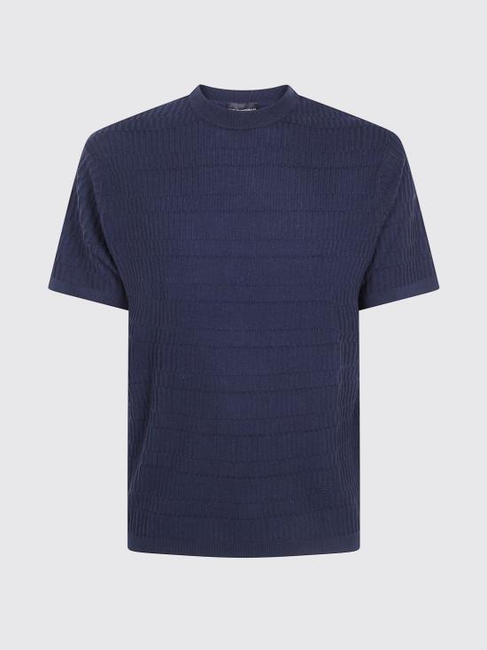 26FW 엠포리오 아르마니 반팔 티셔츠 EM006314AF27831 FB065 Blue - EMPORIO ARMANI