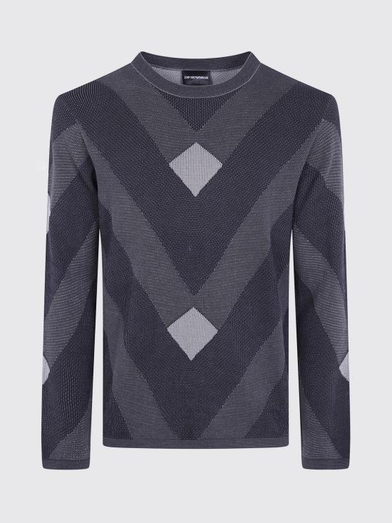 26FW 엠포리오 아르마니 스웨터 EM006247AF29852 FB046 Blue - EMPORIO ARMANI