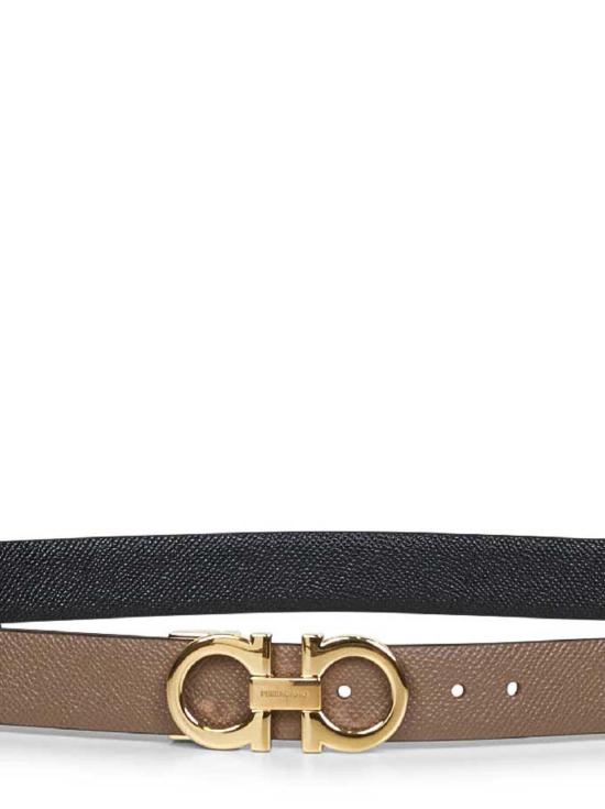  살바토레 페라가모 벨트 페라가모 리버서블 가죽 간치니  브라운 - SALVATORE FERRAGAMO