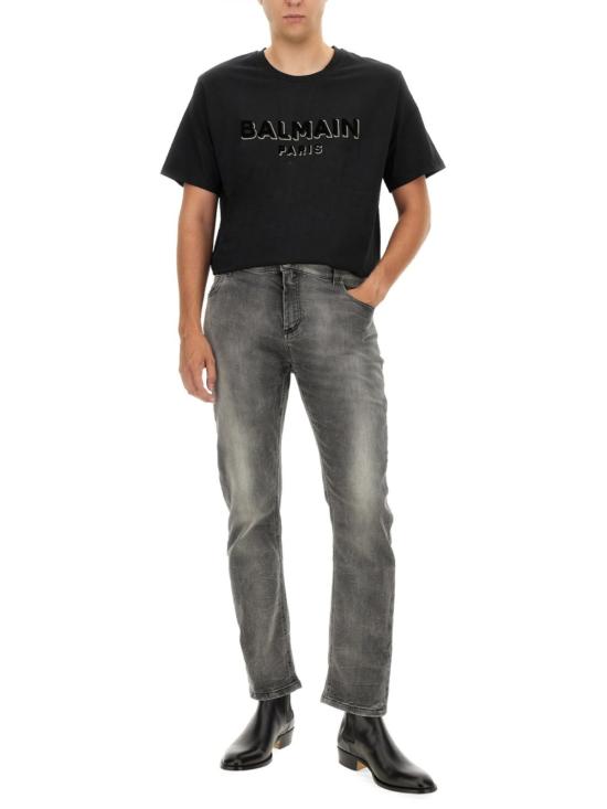  발망 데님 팬츠 레귤러핏 진 그레이 - BALMAIN