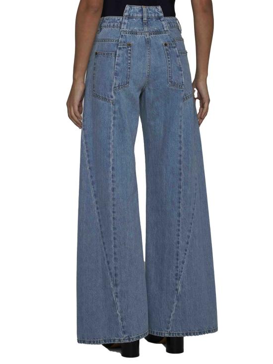  마르지엘라 데님 팬츠 메종  와이드 레그 데님 진 라이트 블루 - MAISON MARGIELA