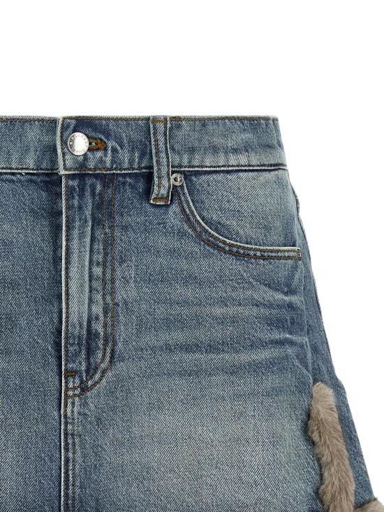 26FW 데님 X 알렉산더 왕 데님 숏팬츠 DE342788BM BLUE - DENIM X ALEXANDER WANG