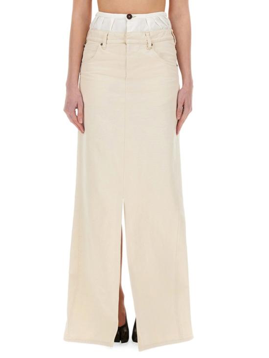  마르지엘라 스커트 메종  아노니티 오브 더 라이닝  베이지 - MAISON MARGIELA