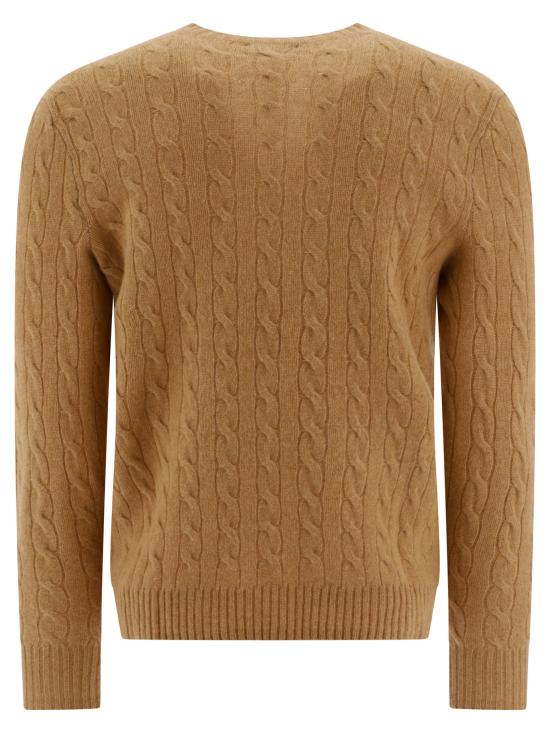 26FW 폴로 랄프로렌 케이블 니트 스웨터 710876762009CAMEL MELANGE Brown - POLO RALPH LAUREN