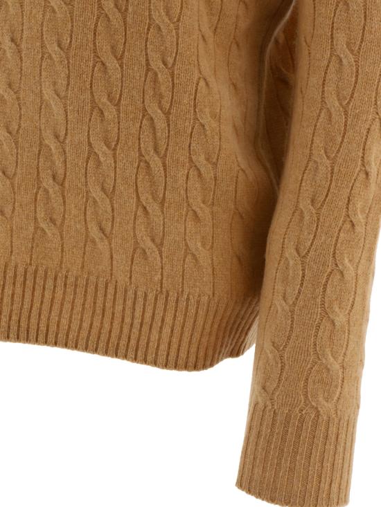 26FW 폴로 랄프로렌 케이블 니트 스웨터 710876762009CAMEL MELANGE Brown - POLO RALPH LAUREN