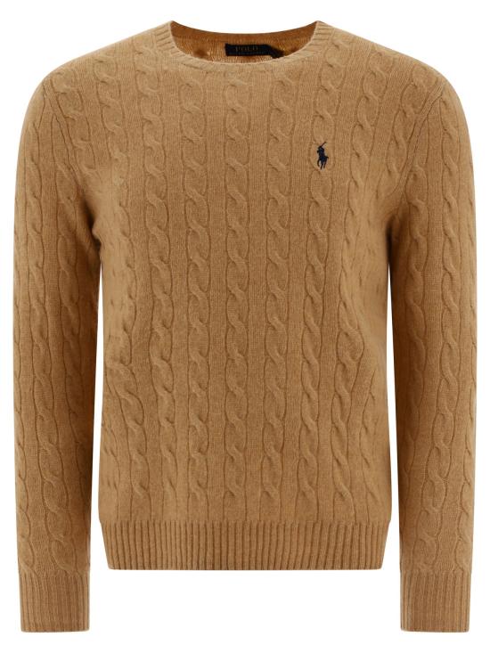 26FW 폴로 랄프로렌 케이블 니트 스웨터 710876762009CAMEL MELANGE Brown