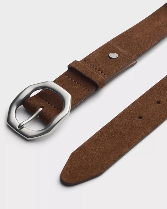  랙앤본 벨트 Rag & Bone Audrey Belt 다크 샌드 스웨이드 - RAG & BONE