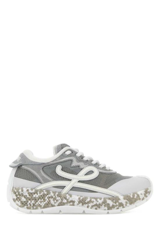 26FW 로에베 포고 테크니컬 니트 스웨이드 스니커즈 L815282XAY LIGGREWHIWHI Grey