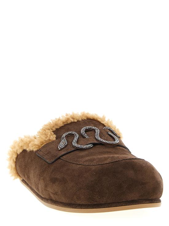 25FW 르네 카오빌라 뮬/슬리퍼 RE323111BM BROWN - RENE CAOVILLA