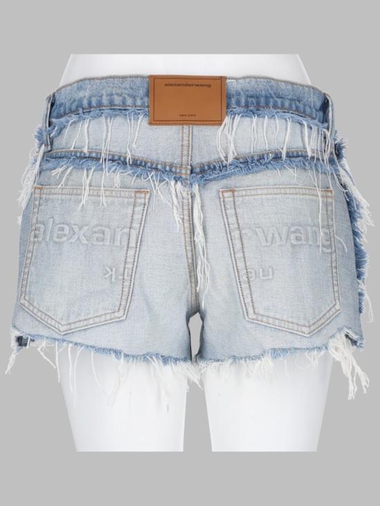  알렉산더 왕 데님 숏팬츠 데님 반바지 (재생면 소재) - ALEXANDER WANG