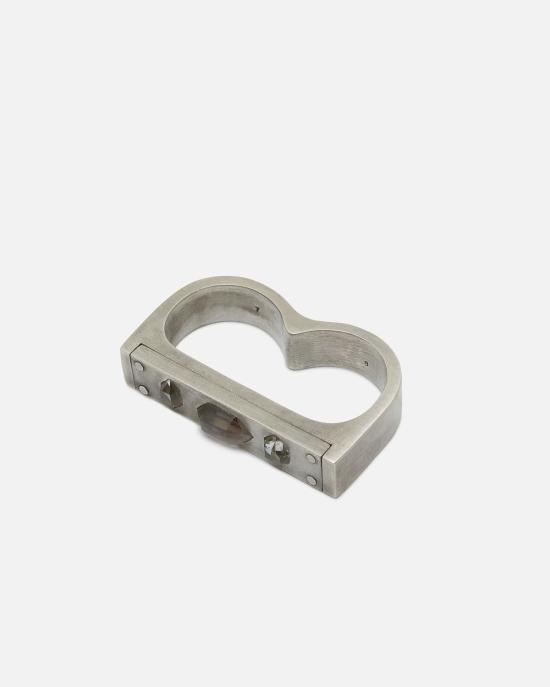  parts of four 반지 헤르키머 스파이크 / 9mm / 다 헤르의 4개 판 링 더블 부품