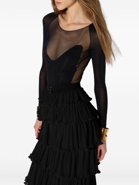 26FW 엘리자베타프랜치 바디수트 티셔츠 BO05667E2 110 BLACK - ELISABETTA FRANCHI
