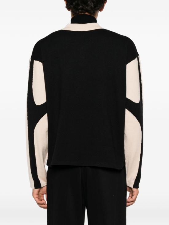 26FW 하우스 오브 에러스 스웨터 HEFW26SW01708 0879 BLACK BEIGE - HOUSE OF ERRORS