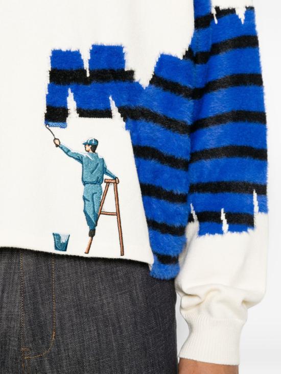 26FW 하우스 오브 에러스 스웨터 HEFW26SW02708 8475 CREAM STRIPED - HOUSE OF ERRORS