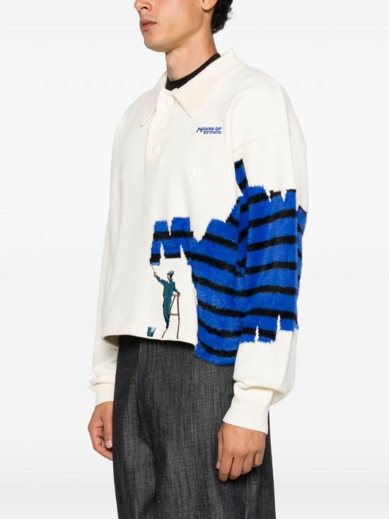 26FW 하우스 오브 에러스 스웨터 HEFW26SW02708 8475 CREAM STRIPED - HOUSE OF ERRORS