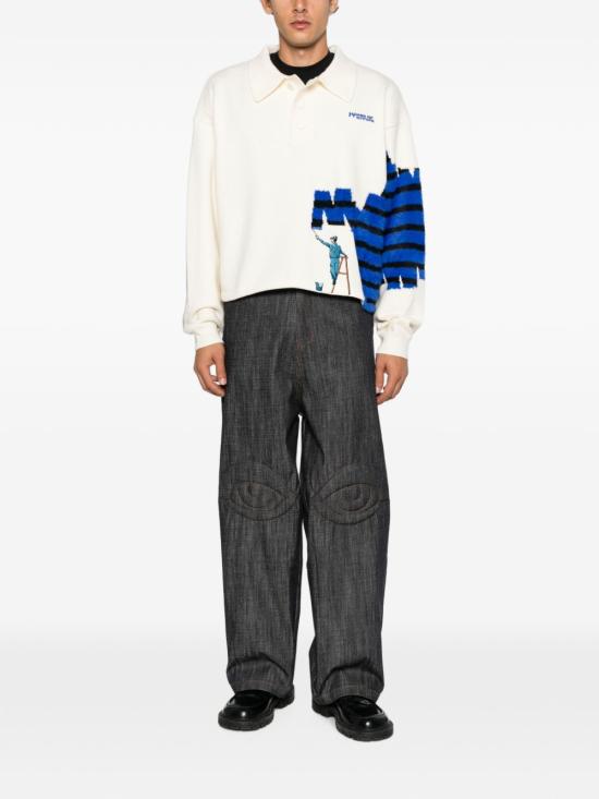 26FW 하우스 오브 에러스 스웨터 HEFW26SW02708 8475 CREAM STRIPED - HOUSE OF ERRORS