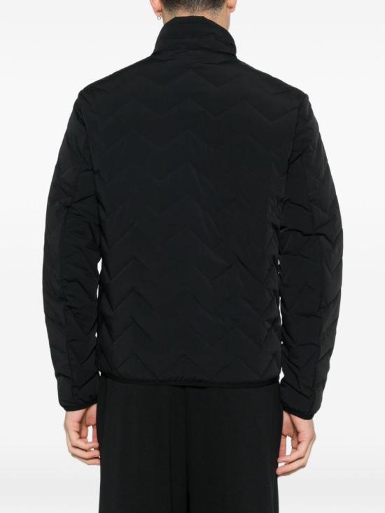  엠포리오 아르마니 패딩 셰브론 퀼팅 다운 재킷 블랙 - EMPORIO ARMANI