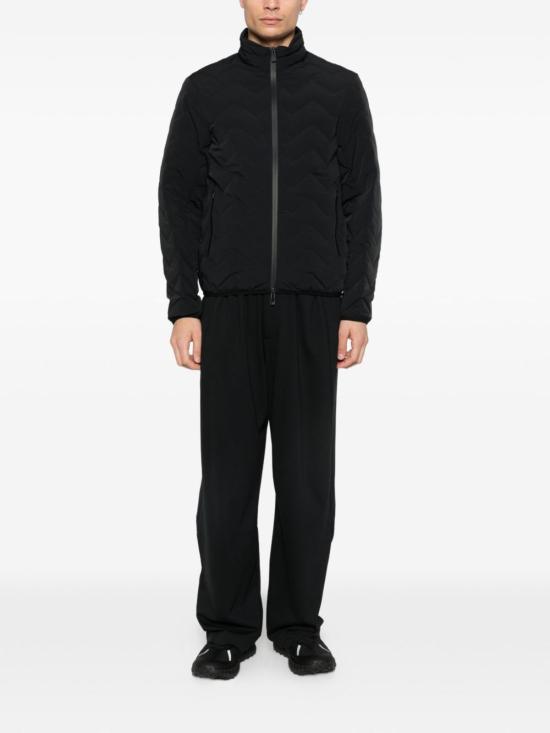  엠포리오 아르마니 패딩 셰브론 퀼팅 다운 재킷 블랙 - EMPORIO ARMANI