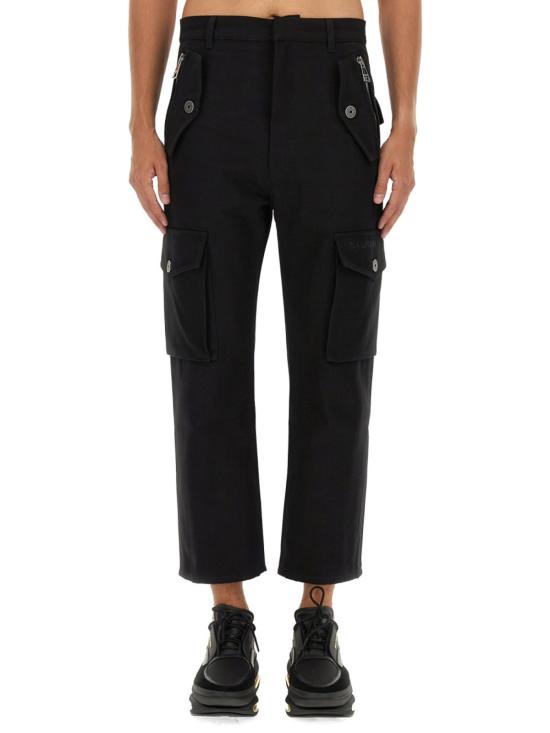  발망 치노 팬츠 카고 팬츠 면바지 블랙 - BALMAIN