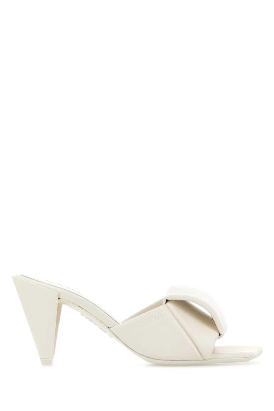 26FW 로에베 오리가미 램스킨 슬라이드 샌들 L815465XBE WHITE