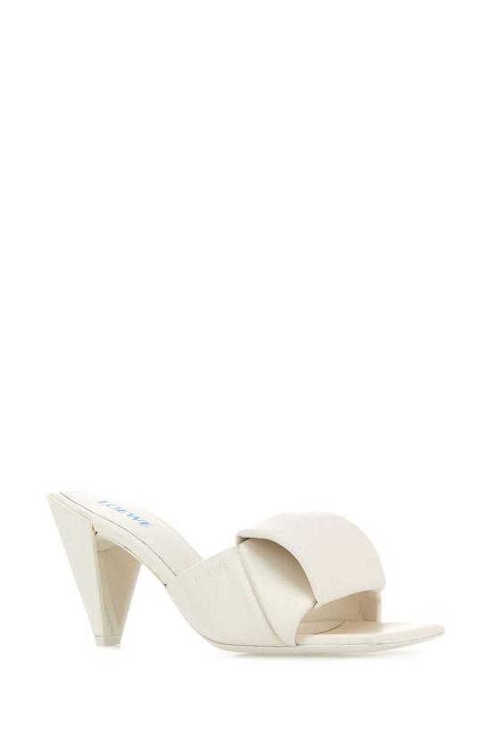 26FW 로에베 오리가미 램스킨 슬라이드 샌들 L815465XBE WHITE - LOEWE