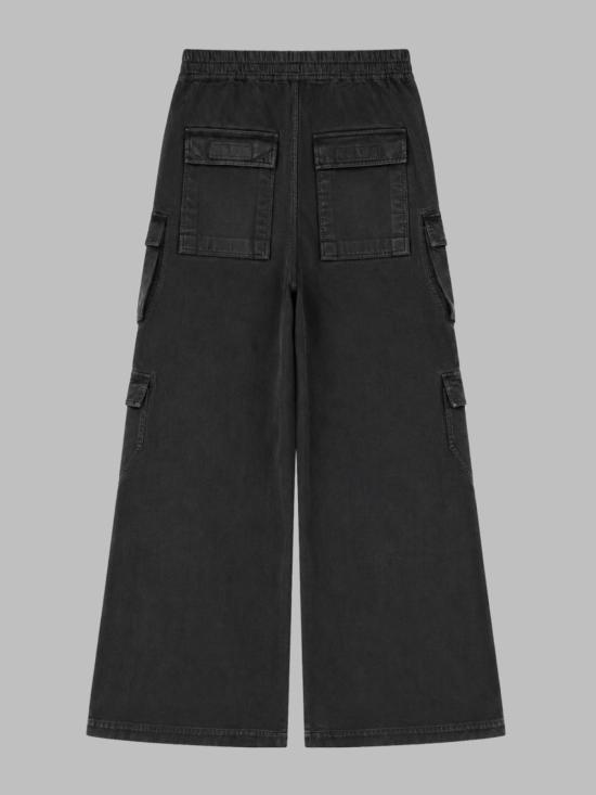  릭 오웬스 데님 팬츠 더블 카고 점보 벨라스 진 블랙 - RICK OWENS